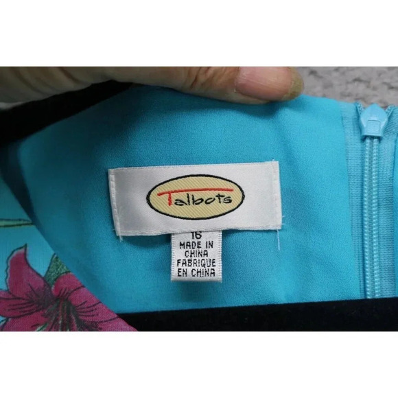 Talbots Floral Ruched Faux Wrap Maxi Dress-Size 16-Chiffon-Back Zip - Picture 3 of 10